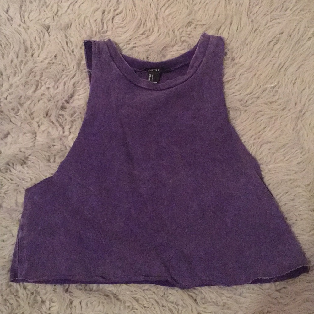Casual Purple Crop Top
